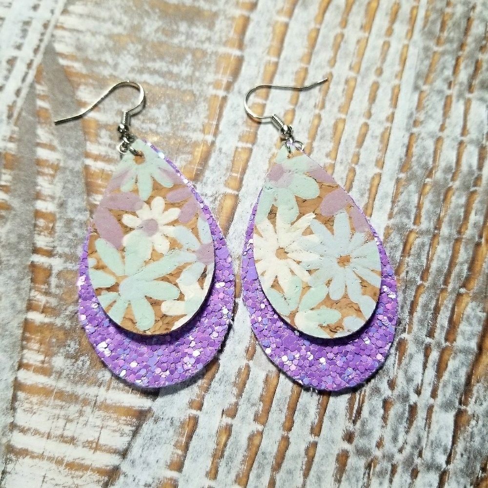 Leather handmade earrings